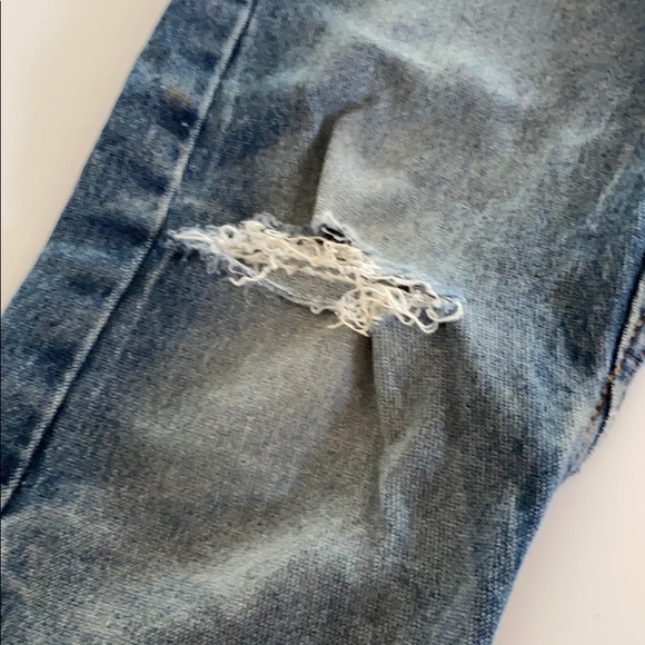 H&M distressed stretchy jean joggers - Picture 5 of 10